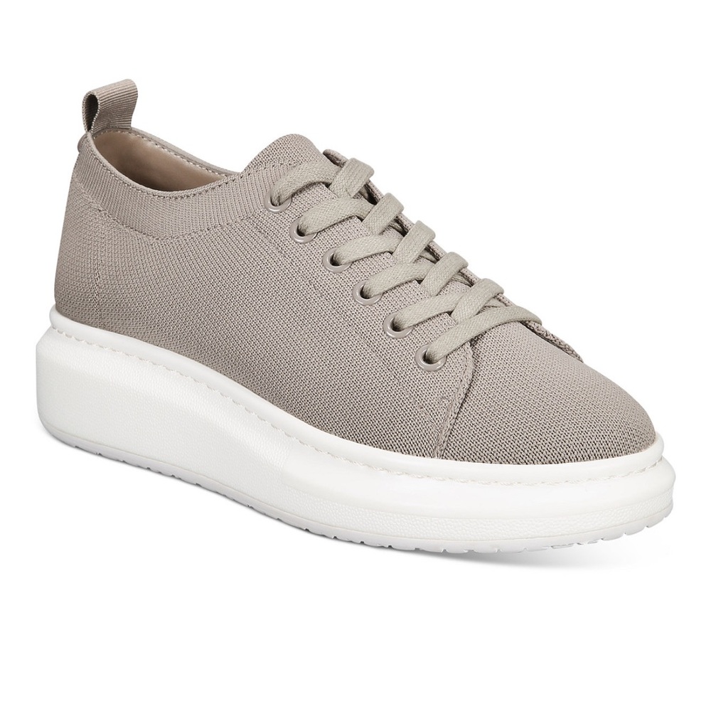 inc international concepts gardin lace-up fly knit sneaker's in grey knit sz 10